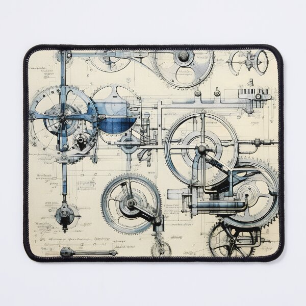 Item preview, Blue Cogged Machine Blueprint designed and sold by dcrc.
