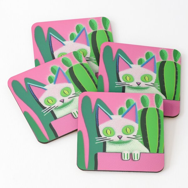 Item preview, Kitty loves cacti  designed and sold by Roxburylane.