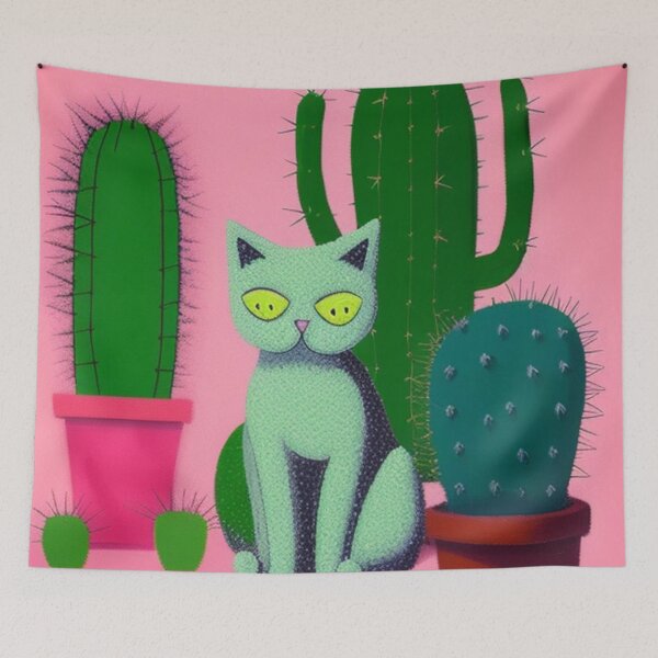 Item preview, Kitty and Cactus  designed and sold by Roxburylane.