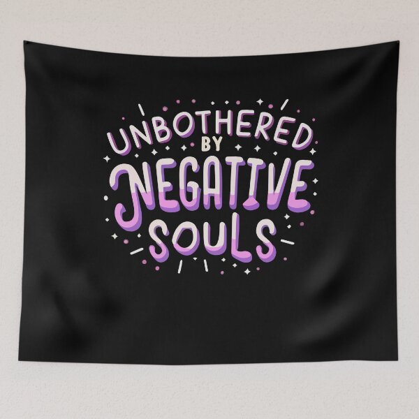 Item preview, Unbothered By Negative Souls Positive Black African American Gift designed and sold by TMelonShop.