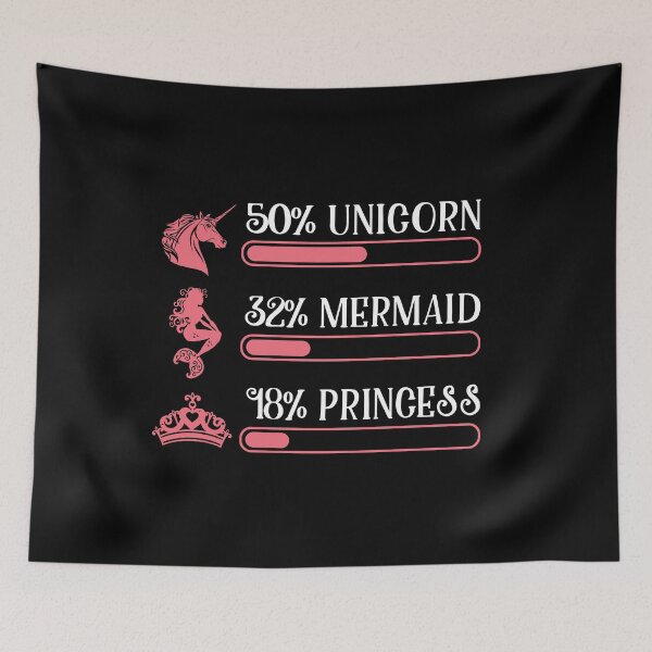 Item preview, 50% Unicorn 32% Mermaid 18% Princess designed and sold by jaybeebrands.