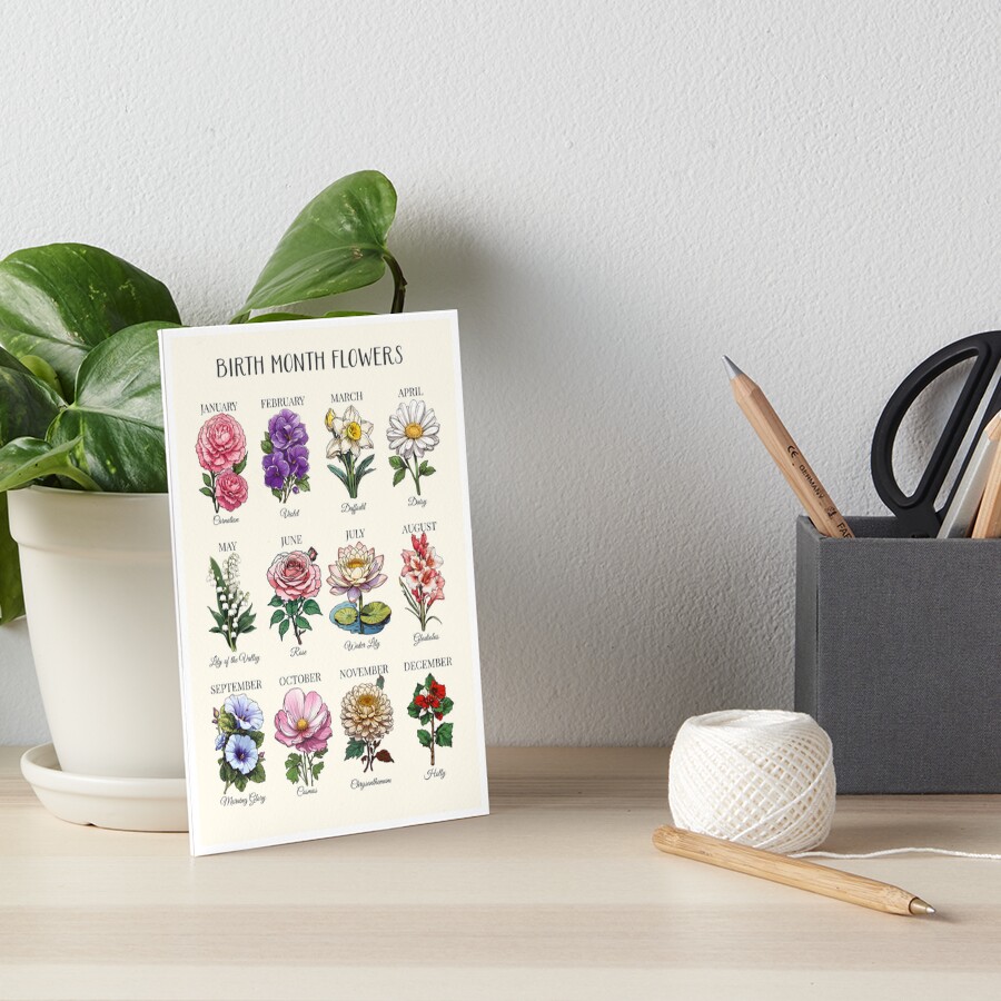 Birth month flowers Poster