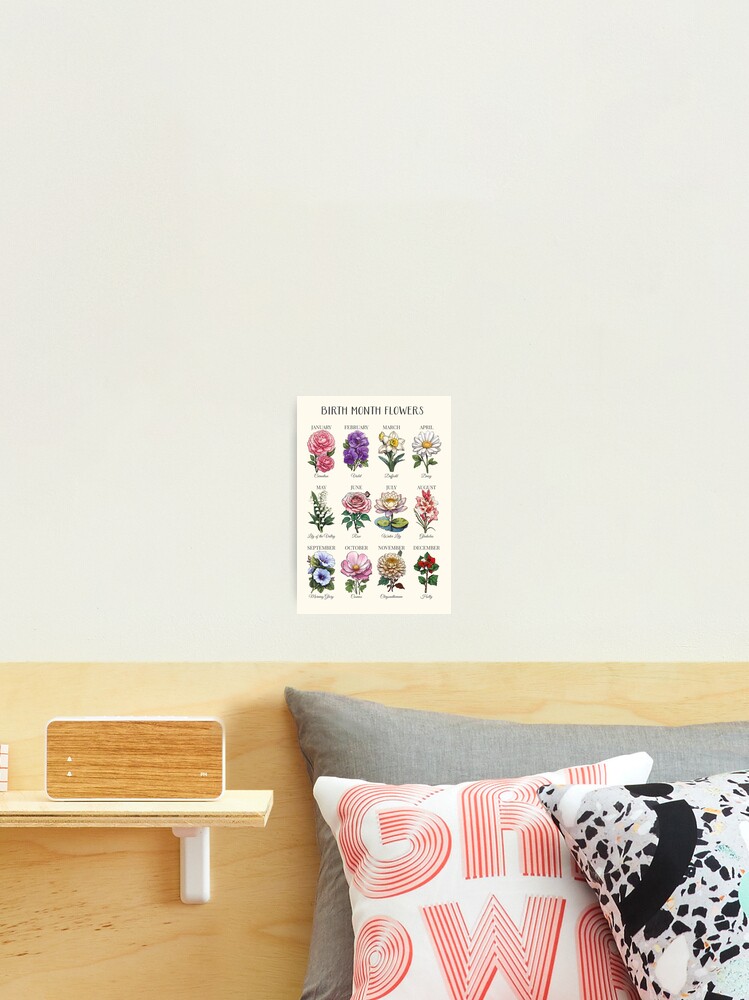 Birth month flowers Poster