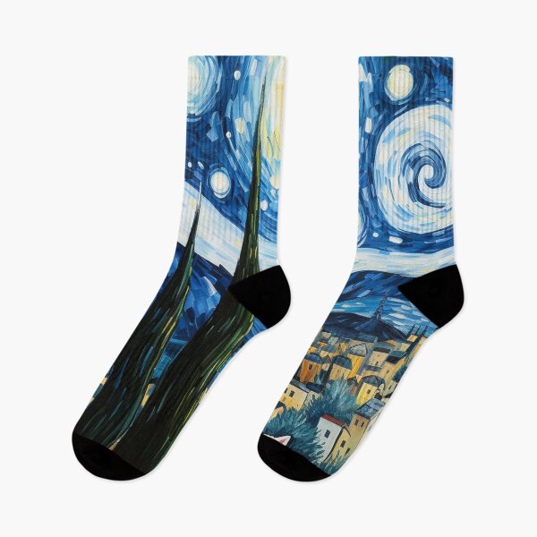 Item preview, Cat Van gogh Inspired Starry Night Painting for Van gogh Lovers designed and sold by Vangoholic.