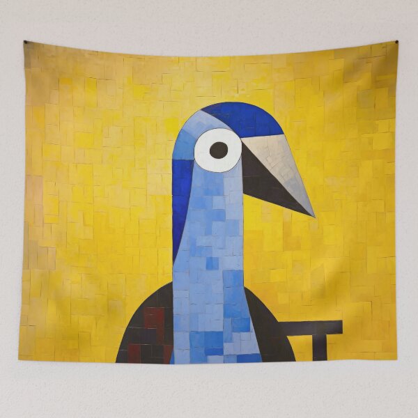 Item preview, Abstract Bird on Yellow Patchwork designed and sold by YoPedro.