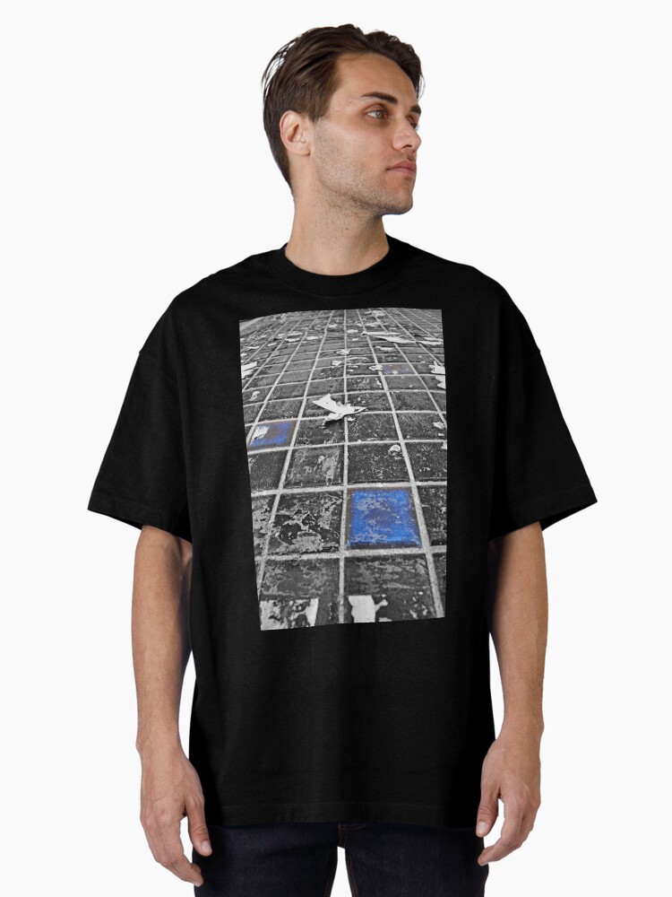 Thumbnail 2 of 7, Oversized T-Shirt, Blue Tiles from Tron designed and sold by Jdubphotog.