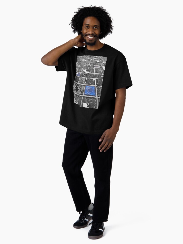 Thumbnail 4 of 7, Oversized T-Shirt, Blue Tiles from Tron designed and sold by Jdubphotog.