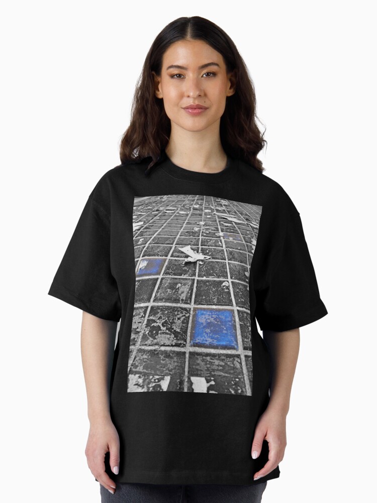 Thumbnail 1 of 7, Oversized T-Shirt, Blue Tiles from Tron designed and sold by Jdubphotog.
