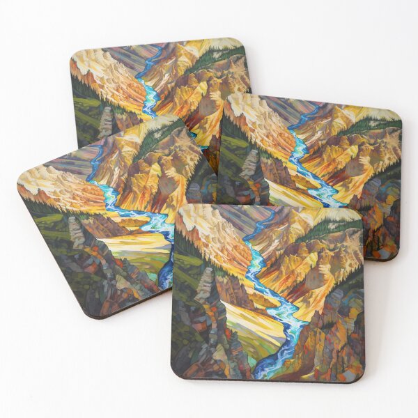 Item preview, Yellowstone National Park Waterstream, Wyoming, U.S.A, Original, AI Generated Art - A Breathtaking, Rugged American Wilderness designed and sold by studioSharonKay.