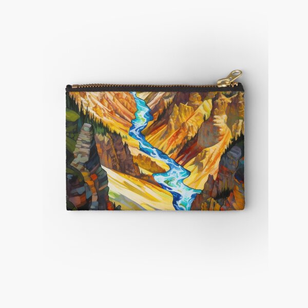 Item preview, Yellowstone National Park Waterstream, Wyoming, U.S.A, Original, AI Generated Art - A Breathtaking, Rugged American Wilderness designed and sold by studioSharonKay.