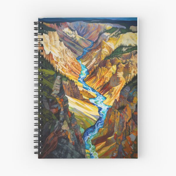Item preview, Yellowstone National Park Waterstream, Wyoming, U.S.A, Original, AI Generated Art - A Breathtaking, Rugged American Wilderness designed and sold by studioSharonKay.