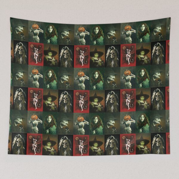 Item preview, Halloween Characters Square Design designed and sold by mictomart.