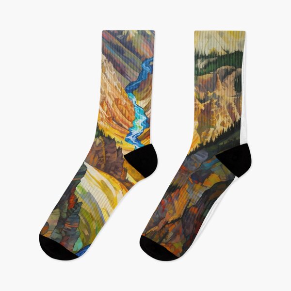 Item preview, Yellowstone National Park Waterstream, Wyoming, U.S.A, Original, AI Generated Art - A Breathtaking, Rugged American Wilderness designed and sold by studioSharonKay.