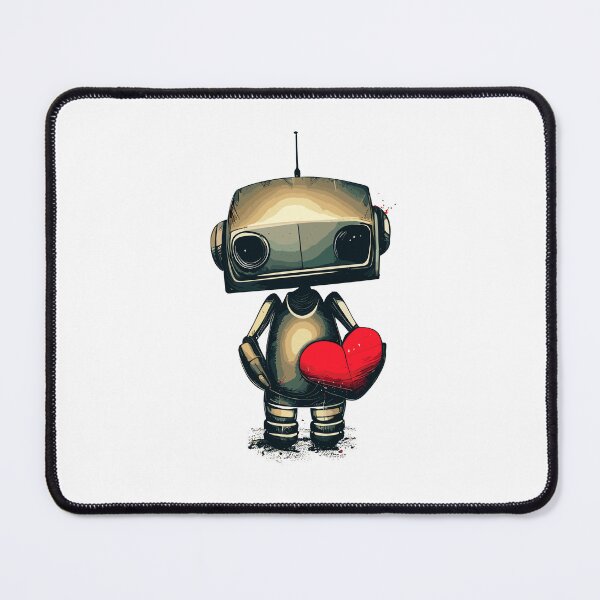 Item preview, Cute sad robot with red heart designed and sold by TomFrontierArt.