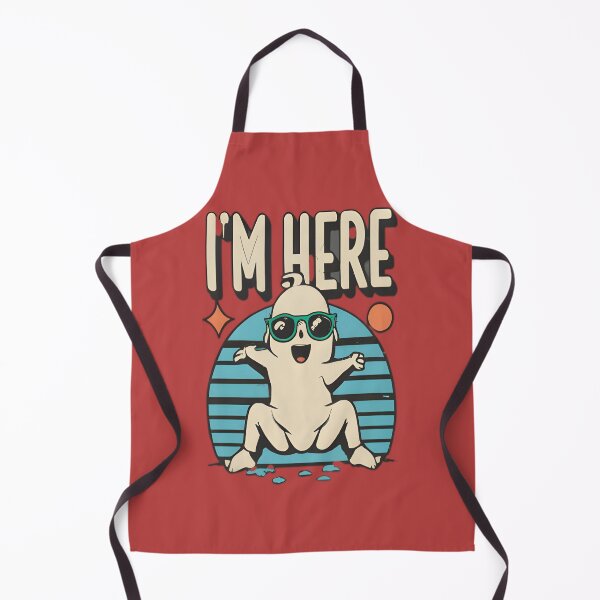 Aperçu de l'œuvre Je suis ici - Bébé fantôme mignon dans un style rétro vintage créée et vendue par alaa-mously.