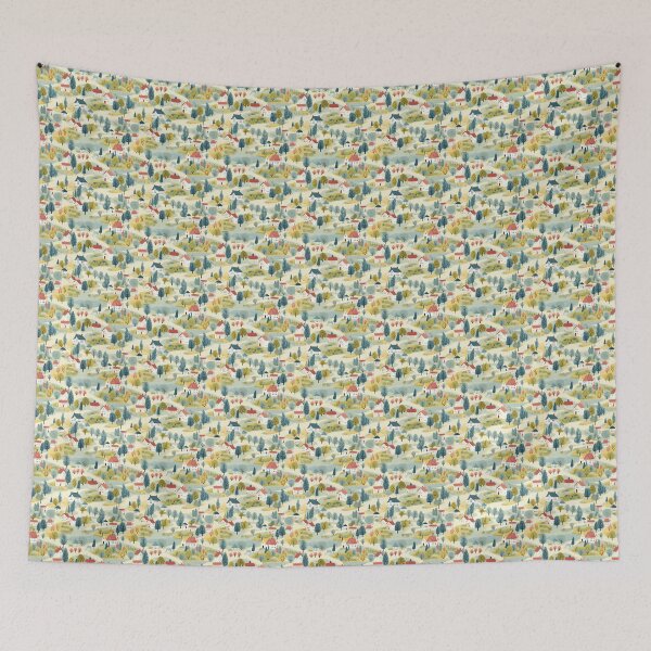 Item preview, Vintage village Digital Paper 1 designed and sold by SeamlesslyStore.