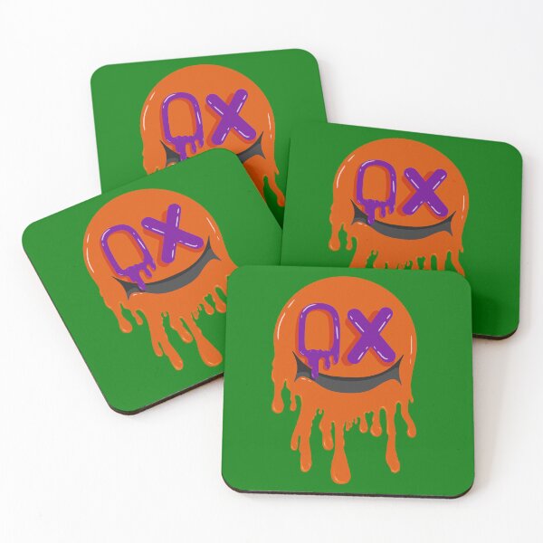 Item preview, Orange Drippy Cross face designed and sold by RobsArtlyMusings.