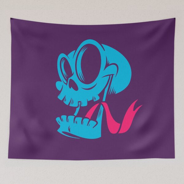 Item preview, Crazy skull with bifid tongue designed and sold by The-Artbox.