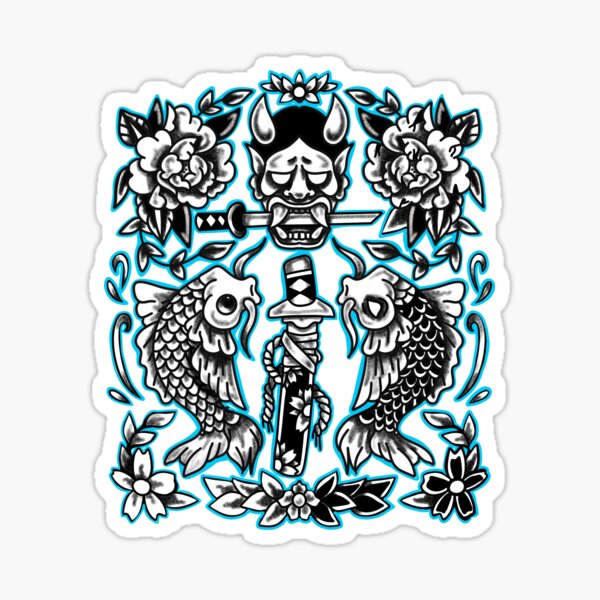 Vista previa del artículo con la obra «Koi azul», diseñado y vendido por ReasonsUnknown.