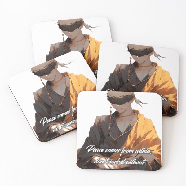 Item preview, a monk with Buddha quote about peace designed and sold by Railvas.