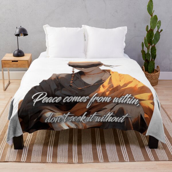 Item preview, a monk with Buddha quote about peace designed and sold by Railvas.