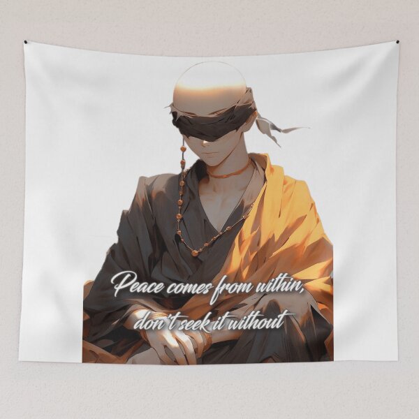 Item preview, a monk with Buddha quote about peace designed and sold by Railvas.