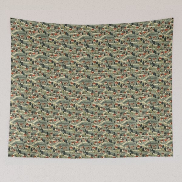 Item preview, Vintage village Digital Paper 4 designed and sold by SeamlesslyStore.