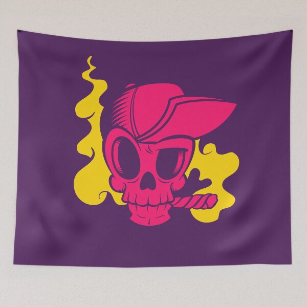 Item preview, crazy skull smoking with a cap  designed and sold by The-Artbox.