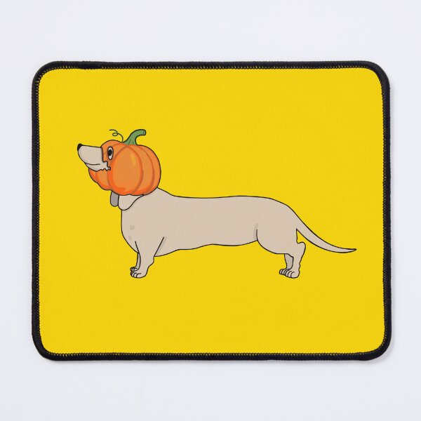 Item preview, Halloween Jack dachshund brown dot pumpkin yellow designed and sold by Itsdomd.