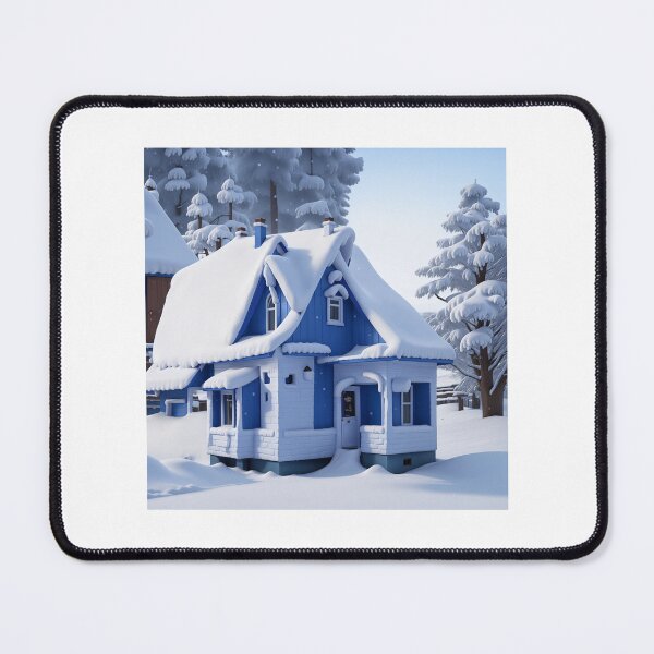 Item preview, Blue house on snowing designed and sold by zangess1.
