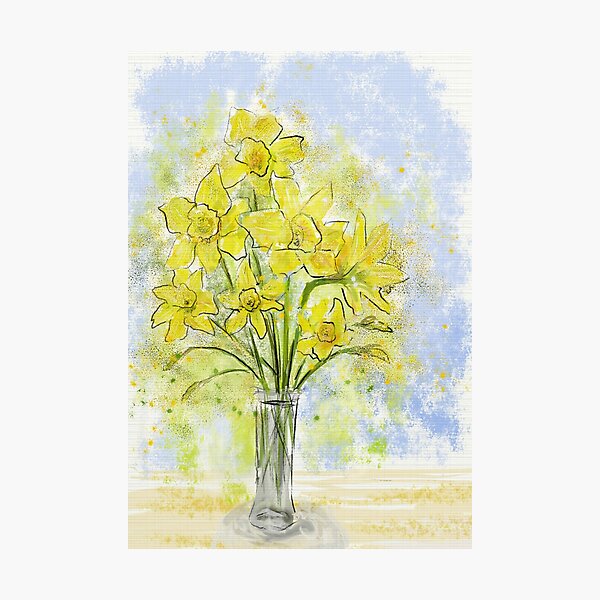 Daffodils in Sunshine Yellow Photographic Print