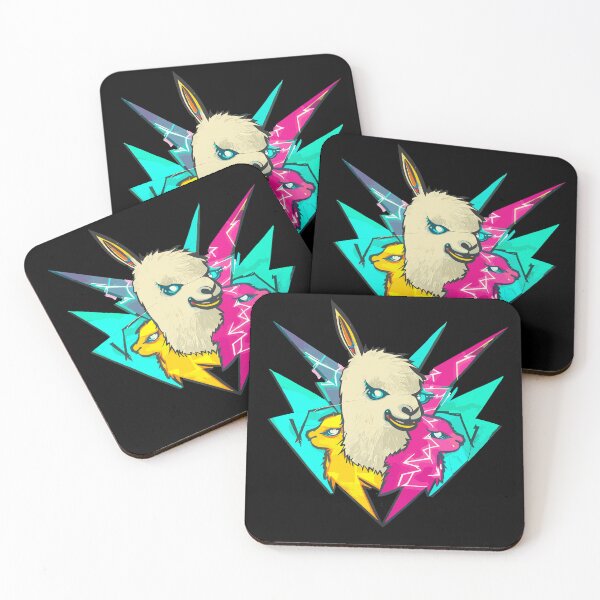 Item preview, Street art graffiti colorful thunder llamas designed and sold by TomFrontierArt.