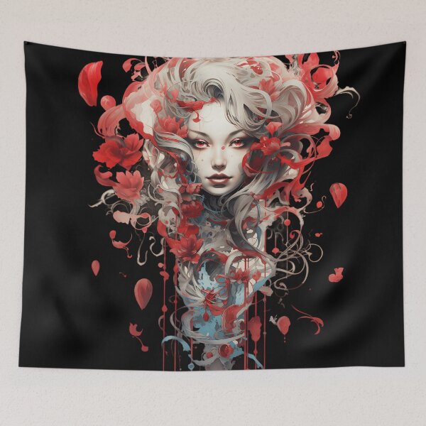 Item preview, “Free Floral Face” designed and sold by Art-Vortex-fr.