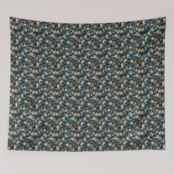 Item preview, Vintage village Digital Paper 10 designed and sold by SeamlesslyStore.