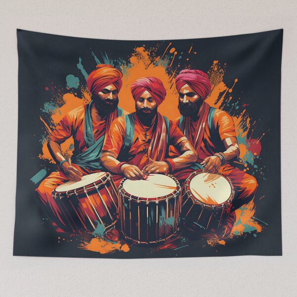 Item preview, Punjabi Bhangra Dhol Players  designed and sold by PioneerX1.