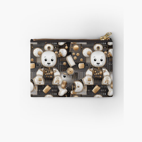Item preview, Colorful fantasy pattern white gray gold black ornaments teddy noble designed and sold by G-M-Designs.