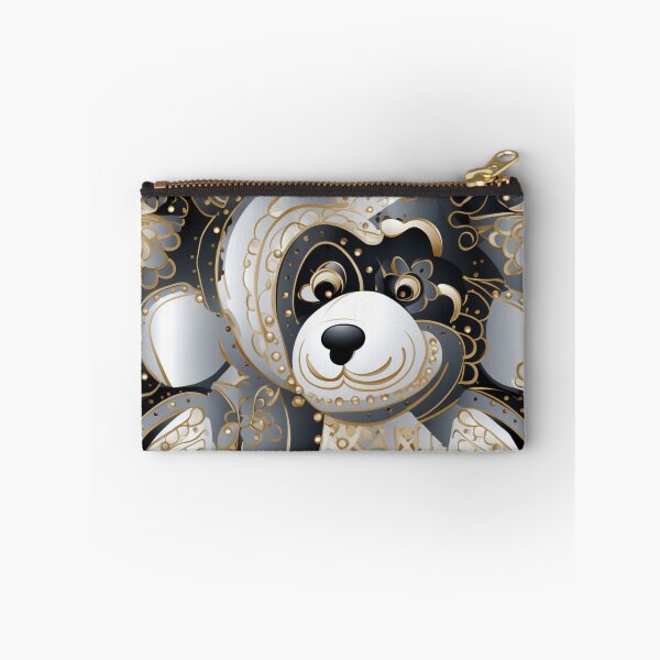 Item preview, Colorful fantasy pattern white gray gold black ornaments teddy noble designed and sold by G-M-Designs.