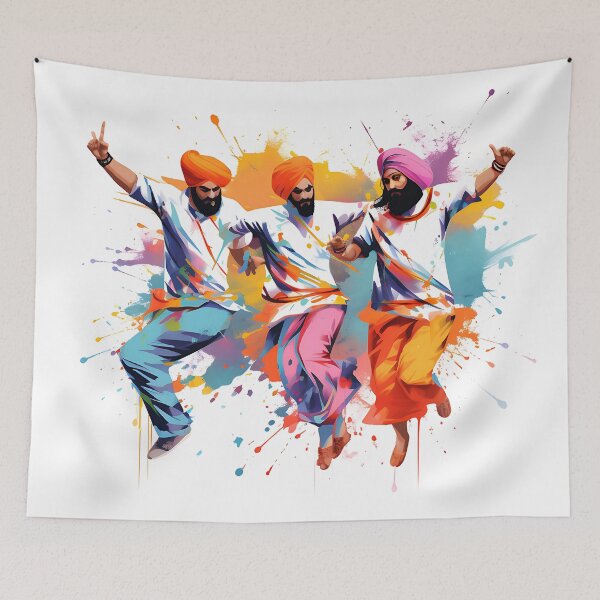 Artikelvorschau, Colourful Bhangra Dancers Art entworfen und verkauft von PioneerX1.