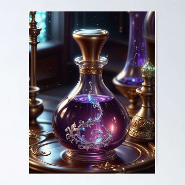 Item preview, Purple elixir in bottle designed and sold by AnnArtshock.