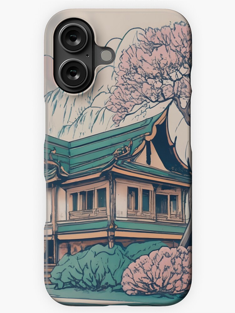 Thumbnail 1 of 4, iPhone Case, Old Traditional Thailand house Baan Drawing designed and sold by Patricks-Art.