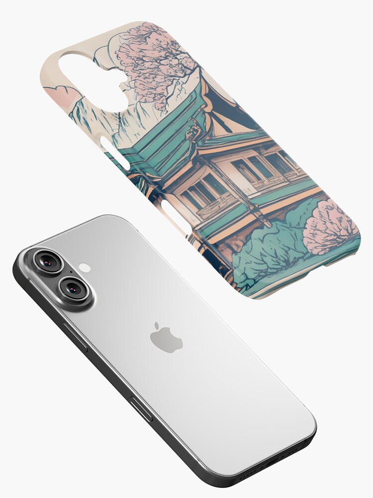 Thumbnail 2 of 4, iPhone Case, Old Traditional Thailand house Baan Drawing designed and sold by Patricks-Art.