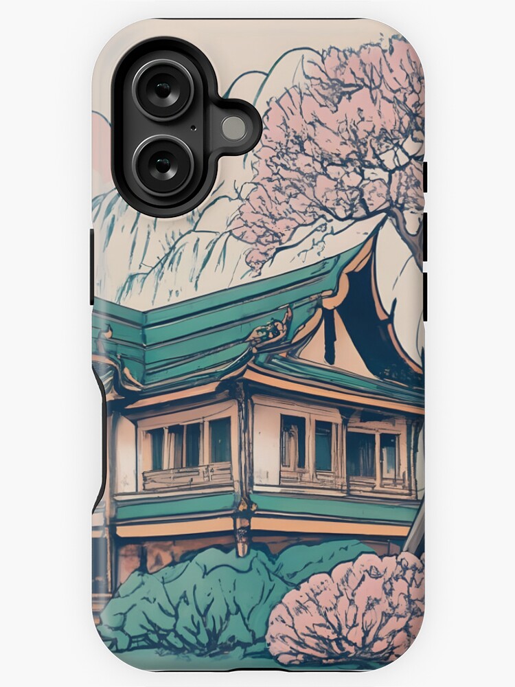 Thumbnail 1 of 4, iPhone Case, Old Traditional Thailand house Baan Drawing designed and sold by Patricks-Art.