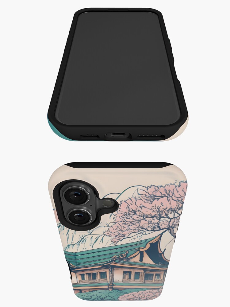 Thumbnail 3 of 4, iPhone Case, Old Traditional Thailand house Baan Drawing designed and sold by Patricks-Art.