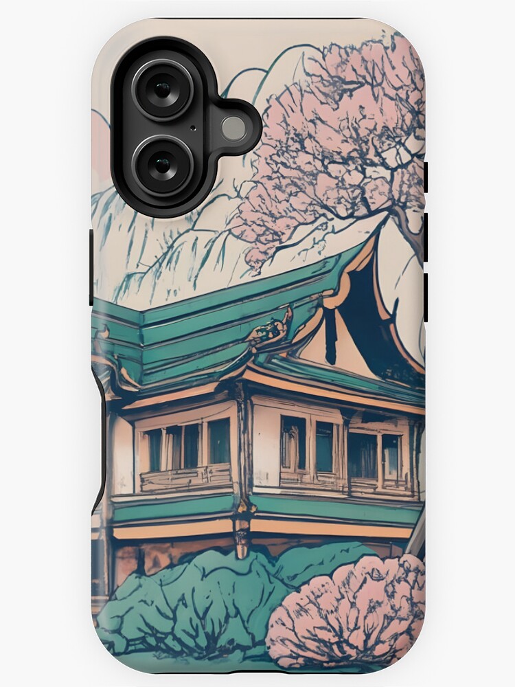 Thumbnail 1 of 4, iPhone Case, Old Traditional Thailand house Baan Drawing designed and sold by Patricks-Art.