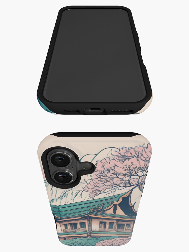 Thumbnail 3 of 4, iPhone Case, Old Traditional Thailand house Baan Drawing designed and sold by Patricks-Art.