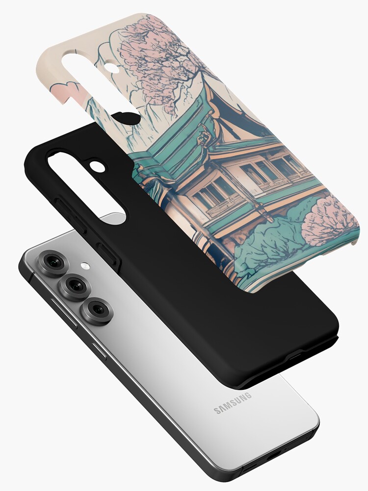 Thumbnail 2 of 4, Samsung Galaxy Phone Case, Old Traditional Thailand house Baan Drawing designed and sold by Patricks-Art.