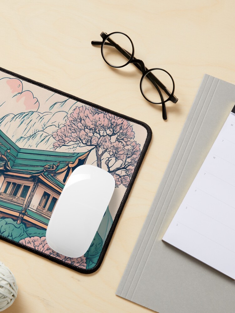 Thumbnail 3 of 5, Mouse Pad, Old Traditional Thailand house Baan Drawing designed and sold by Patricks-Art.