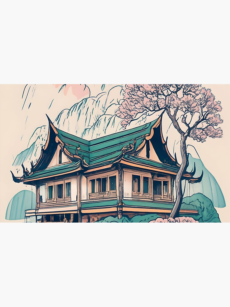 Thumbnail 6 of 6, Coffee Mug, Old Traditional Thailand house Baan Drawing designed and sold by Patricks-Art.