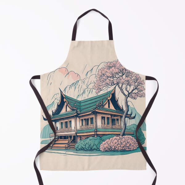 Item preview, Old Traditional Thailand house Baan Drawing designed and sold by Patricks-Art.