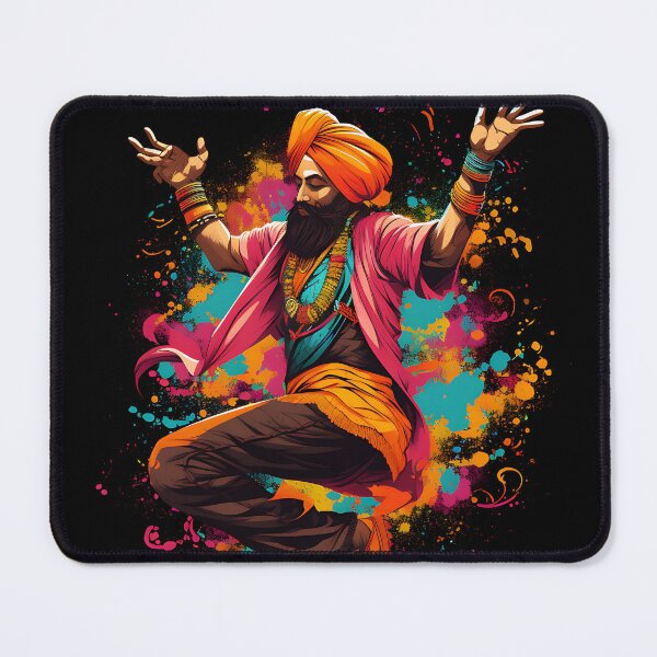 Item preview, Colourful Bhangra Dancer Art designed and sold by PioneerX1.